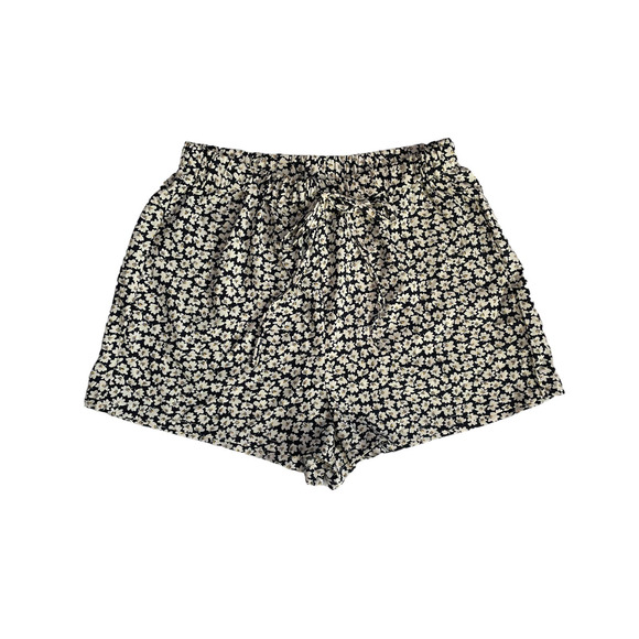 SHEIN Pants - Shein Vcay Womens Shorts Multicolor High Waist Daisy Floral Tie Front Wide Leg L